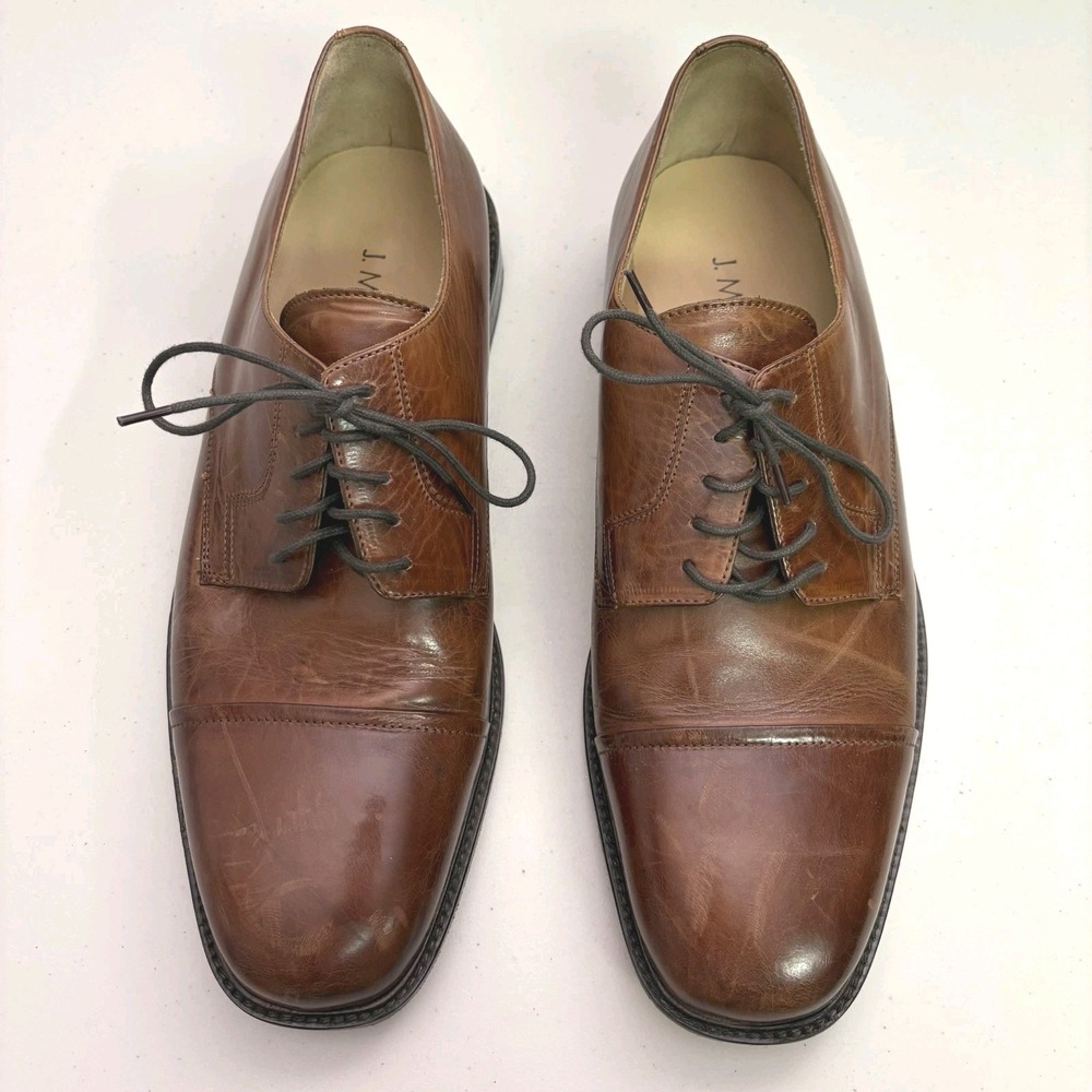 M J. Murphy by Johnston & Murphy Novick Mens 11 Brown Cap Toe Shoes Classic Work